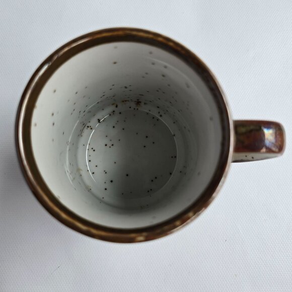 Vintage Hearthside Buffet Ware No. 555 Japan Speckled Ceramic Mug With Yellow & - Picture 4 of 16